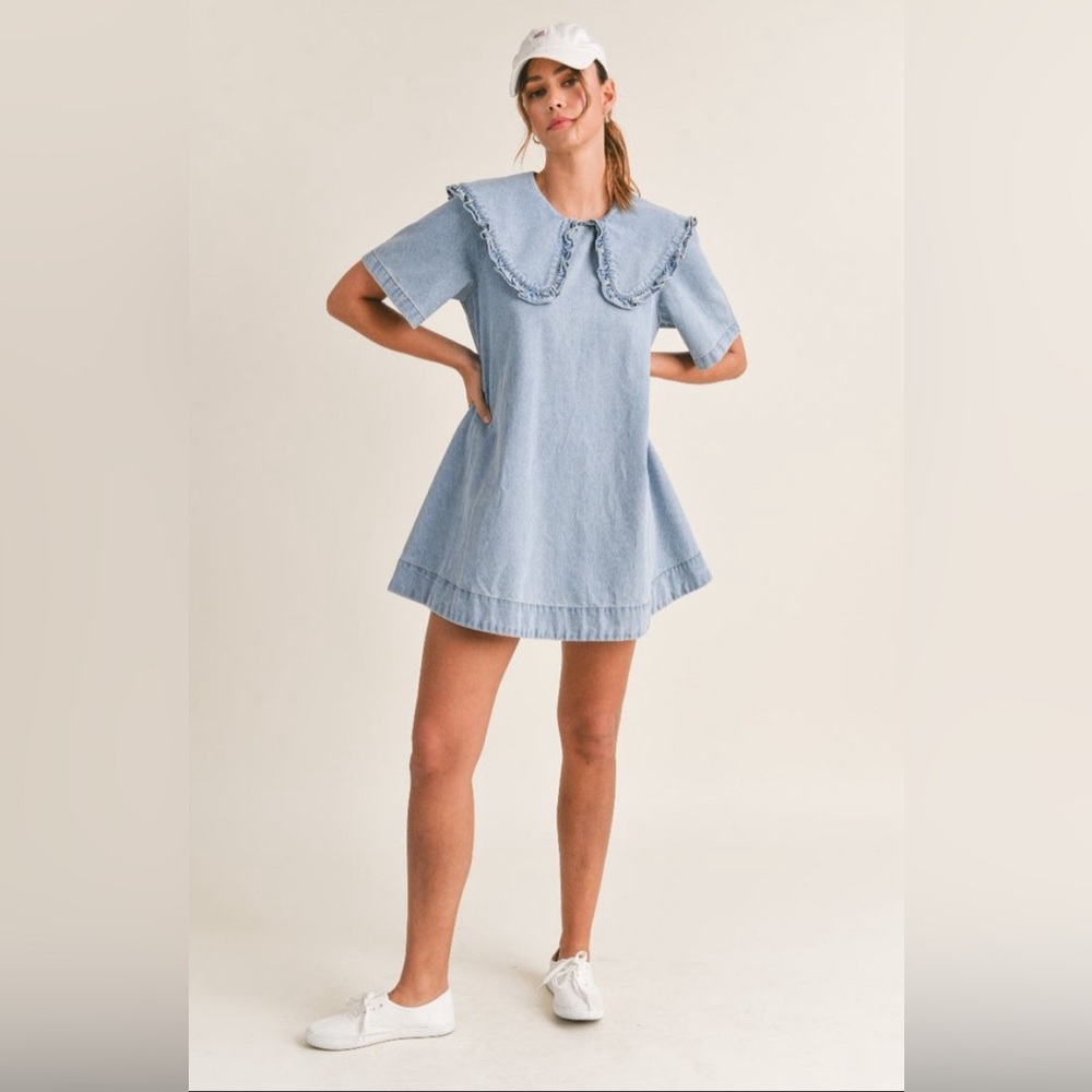 neverland denim mini dress